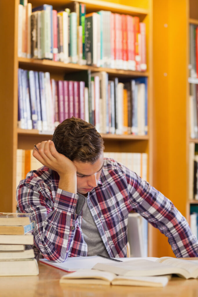 Student receiving neuroscience-informed support for exam stress and anxiety in London